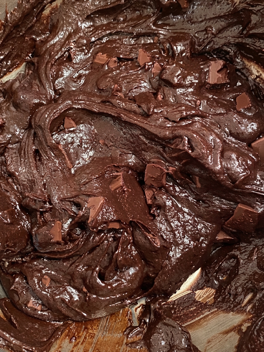 Brownie batter baking aesthetic