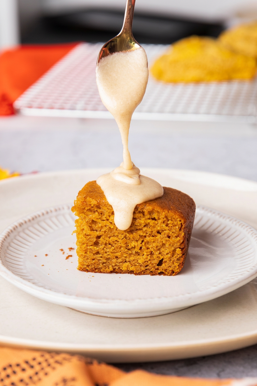 Maple Glaze πάνω σε Spiced Pumpkin Bread